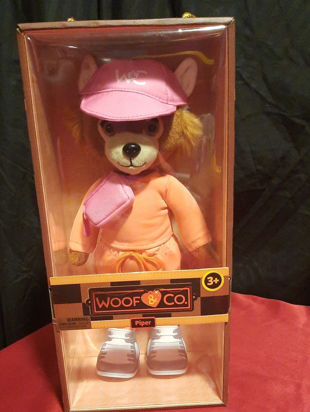 Piper Woof & CO. Plush Collectible Dog Doll in Pink Outfit
